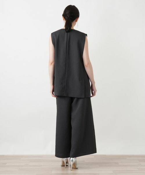Leilian / レリアン テーラードジャケット | Vネックセミロングベスト【Leilian WHITE LABEL】 | 詳細3