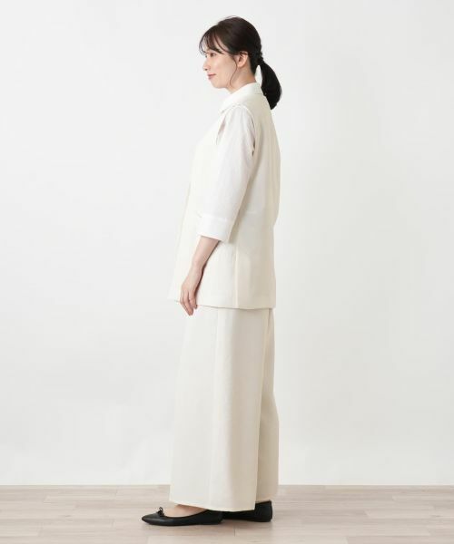 Leilian / レリアン テーラードジャケット | Vネックセミロングベスト【Leilian WHITE LABEL】 | 詳細5
