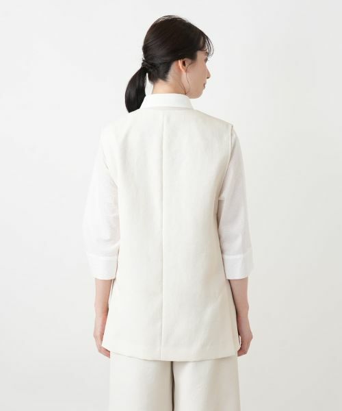 Leilian / レリアン テーラードジャケット | Vネックセミロングベスト【Leilian WHITE LABEL】 | 詳細9