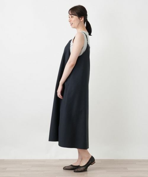 Leilian / レリアン ロング・マキシ丈ワンピース | フレアジャンパースカート【Leilian WHITE LABEL】 | 詳細2