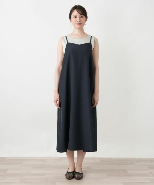 Leilian / レリアン ロング・マキシ丈ワンピース | フレアジャンパースカート【Leilian WHITE LABEL】 | 詳細4