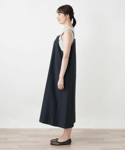 Leilian / レリアン ロング・マキシ丈ワンピース | フレアジャンパースカート【Leilian WHITE LABEL】 | 詳細5