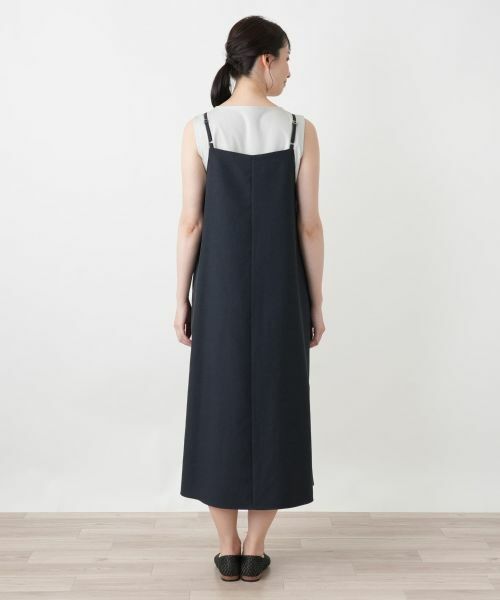 Leilian / レリアン ロング・マキシ丈ワンピース | フレアジャンパースカート【Leilian WHITE LABEL】 | 詳細6