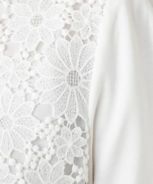 Leilian / レリアン カットソー | レース切替クルーネックカットソー【Leilian WHITE LABEL】 | 詳細15