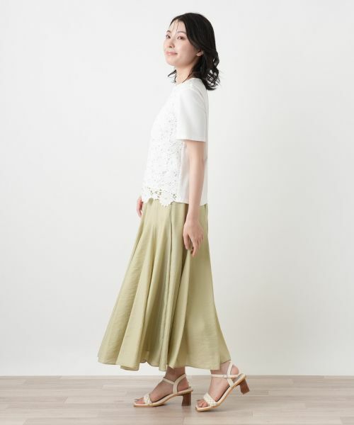 Leilian / レリアン カットソー | レース切替クルーネックカットソー【Leilian WHITE LABEL】 | 詳細5