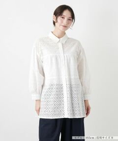 Leilian / レリアン シャツ・ブラウス | アイレットレースブラウス【Leilian WHITE LABEL】