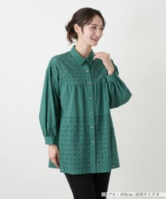 Leilian / レリアン シャツ・ブラウス | アイレットレースブラウス【Leilian WHITE LABEL】