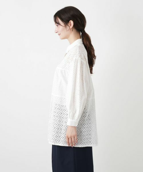 Leilian / レリアン シャツ・ブラウス | アイレットレースブラウス【Leilian WHITE LABEL】 | 詳細11