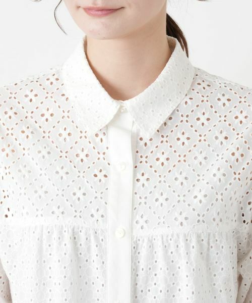 Leilian / レリアン シャツ・ブラウス | アイレットレースブラウス【Leilian WHITE LABEL】 | 詳細13