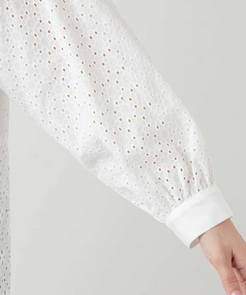 Leilian / レリアン シャツ・ブラウス | アイレットレースブラウス【Leilian WHITE LABEL】 | 詳細15