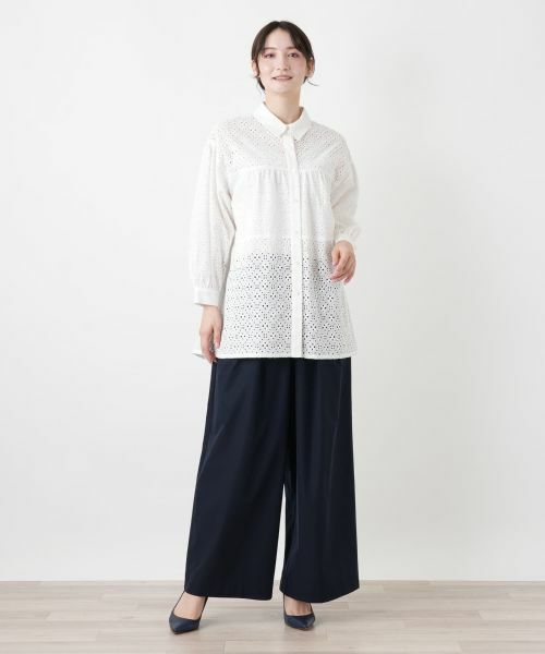 Leilian / レリアン シャツ・ブラウス | アイレットレースブラウス【Leilian WHITE LABEL】 | 詳細7