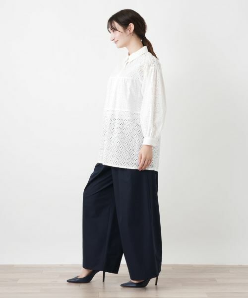 Leilian / レリアン シャツ・ブラウス | アイレットレースブラウス【Leilian WHITE LABEL】 | 詳細8