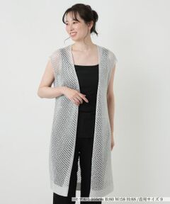 Leilian / レリアン テーラードジャケット | シアーロングベスト【HAND】