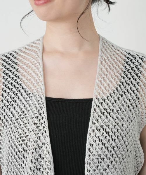 Leilian / レリアン テーラードジャケット | シアーロングベスト【HAND】 | 詳細10