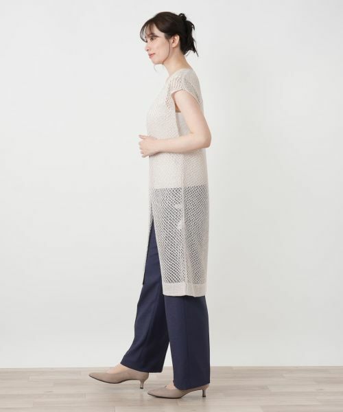 Leilian / レリアン テーラードジャケット | シアーロングベスト【HAND】 | 詳細2