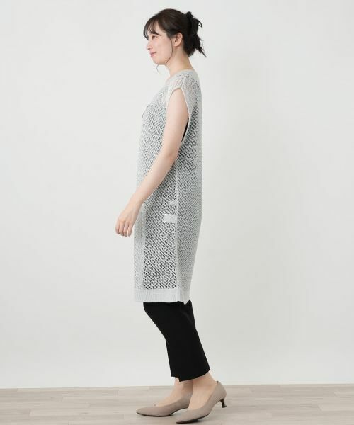 Leilian / レリアン テーラードジャケット | シアーロングベスト【HAND】 | 詳細5