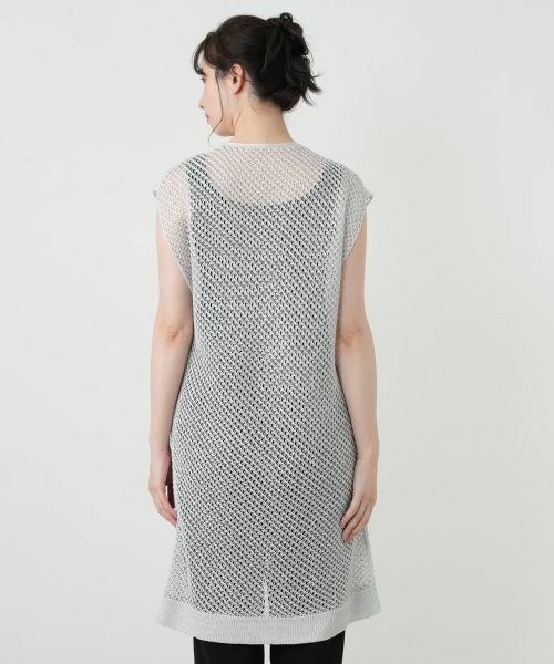 Leilian / レリアン テーラードジャケット | シアーロングベスト【HAND】 | 詳細9