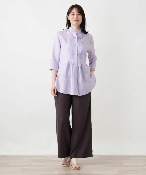 Leilian / レリアン シャツ・ブラウス | ピンタックフレアブラウス | 詳細1