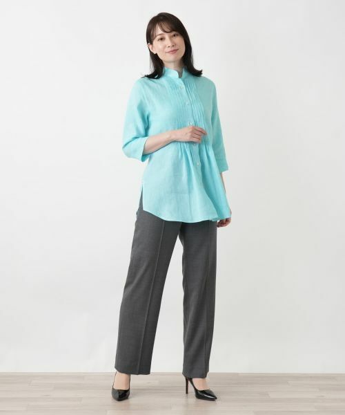 Leilian / レリアン シャツ・ブラウス | ピンタックフレアブラウス | 詳細7