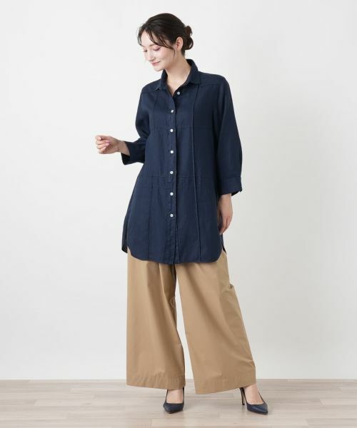 Leilian / レリアン シャツ・ブラウス | 切替チュニックブラウス【ROSSO35】 | 詳細4