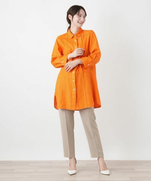 Leilian / レリアン シャツ・ブラウス | 切替チュニックブラウス【ROSSO35】 | 詳細7