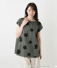 Leilian / レリアン シャツ・ブラウス | 花柄刺繍フレンチスリーブブラウス【ROSSO35】