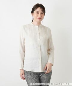 Leilian / レリアン シャツ・ブラウス | バンドカラータックブラウス