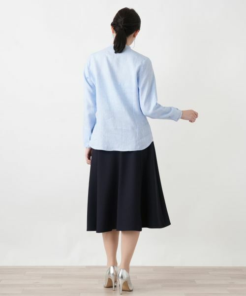 Leilian / レリアン シャツ・ブラウス | バンドカラータックブラウス | 詳細3