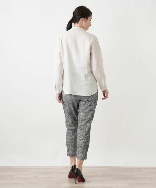 Leilian / レリアン シャツ・ブラウス | バンドカラータックブラウス | 詳細6