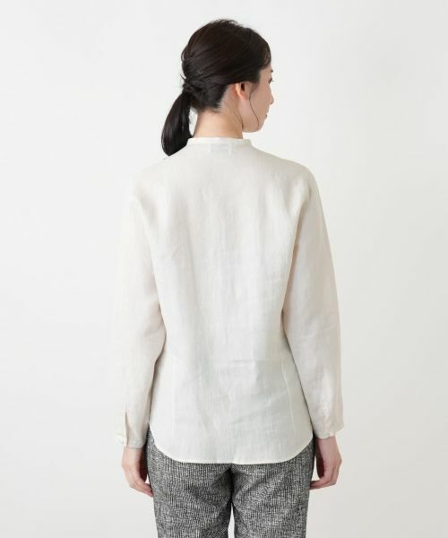 Leilian / レリアン シャツ・ブラウス | バンドカラータックブラウス | 詳細9