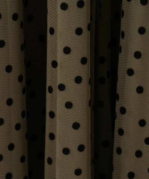 Leilian / レリアン ミニ・ひざ丈スカート | ドット柄ギャザーロングスカート【BOURGE】 | 詳細10