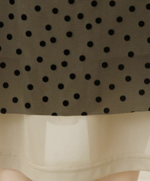 Leilian / レリアン ミニ・ひざ丈スカート | ドット柄ギャザーロングスカート【BOURGE】 | 詳細9