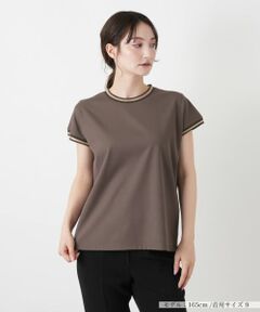 シアー切替クルーネックカットソー【BOURGE】