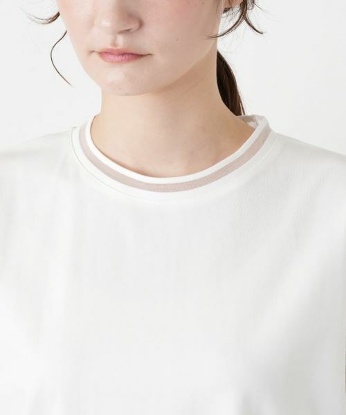 Leilian / レリアン カットソー | シアー切替クルーネックカットソー【BOURGE】 | 詳細13