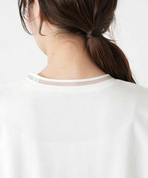 Leilian / レリアン カットソー | シアー切替クルーネックカットソー【BOURGE】 | 詳細14