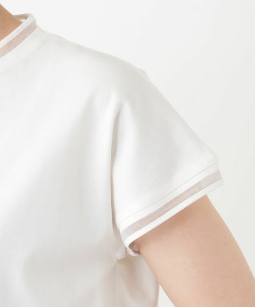 Leilian / レリアン カットソー | シアー切替クルーネックカットソー【BOURGE】 | 詳細15