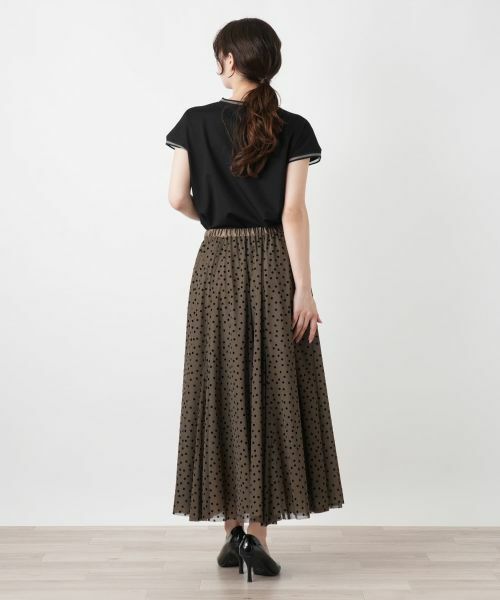 Leilian / レリアン カットソー | シアー切替クルーネックカットソー【BOURGE】 | 詳細3