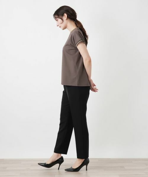 Leilian / レリアン カットソー | シアー切替クルーネックカットソー【BOURGE】 | 詳細5