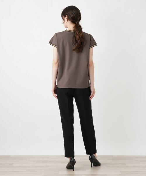 Leilian / レリアン カットソー | シアー切替クルーネックカットソー【BOURGE】 | 詳細6