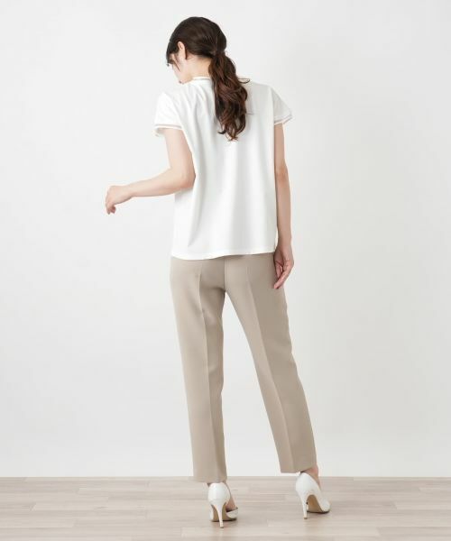 Leilian / レリアン カットソー | シアー切替クルーネックカットソー【BOURGE】 | 詳細9