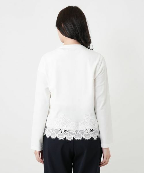 Leilian / レリアン カーディガン・ボレロ | レースレイヤードクルーネックカーディガン | 詳細12