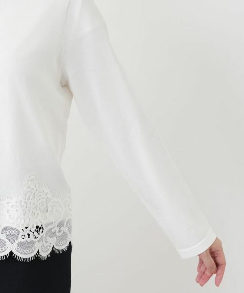 Leilian / レリアン カーディガン・ボレロ | レースレイヤードクルーネックカーディガン | 詳細15
