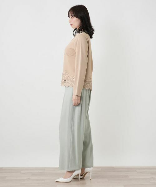 Leilian / レリアン カーディガン・ボレロ | レースレイヤードクルーネックカーディガン | 詳細2