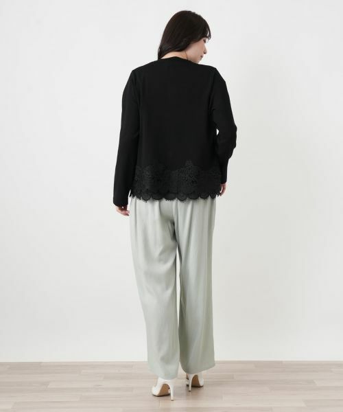 Leilian / レリアン カーディガン・ボレロ | レースレイヤードクルーネックカーディガン | 詳細6