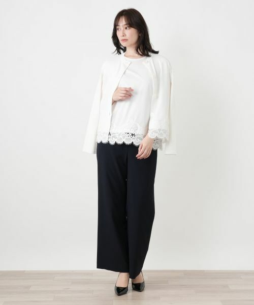 Leilian / レリアン カーディガン・ボレロ | レースレイヤードクルーネックカーディガン | 詳細7