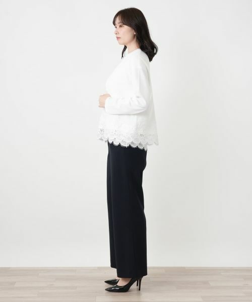 Leilian / レリアン カーディガン・ボレロ | レースレイヤードクルーネックカーディガン | 詳細8