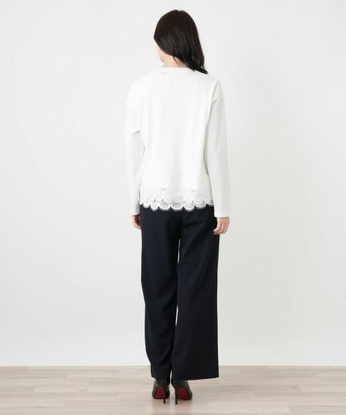Leilian / レリアン カーディガン・ボレロ | レースレイヤードクルーネックカーディガン | 詳細9