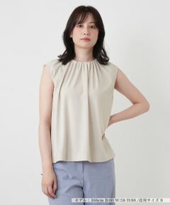Leilian / レリアン カットソー | ノースリーブギャザーブラウス