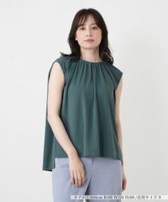 Leilian / レリアン カットソー | ノースリーブギャザーブラウス