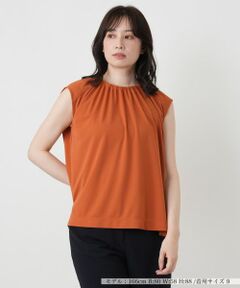 Leilian / レリアン カットソー | ノースリーブギャザーブラウス